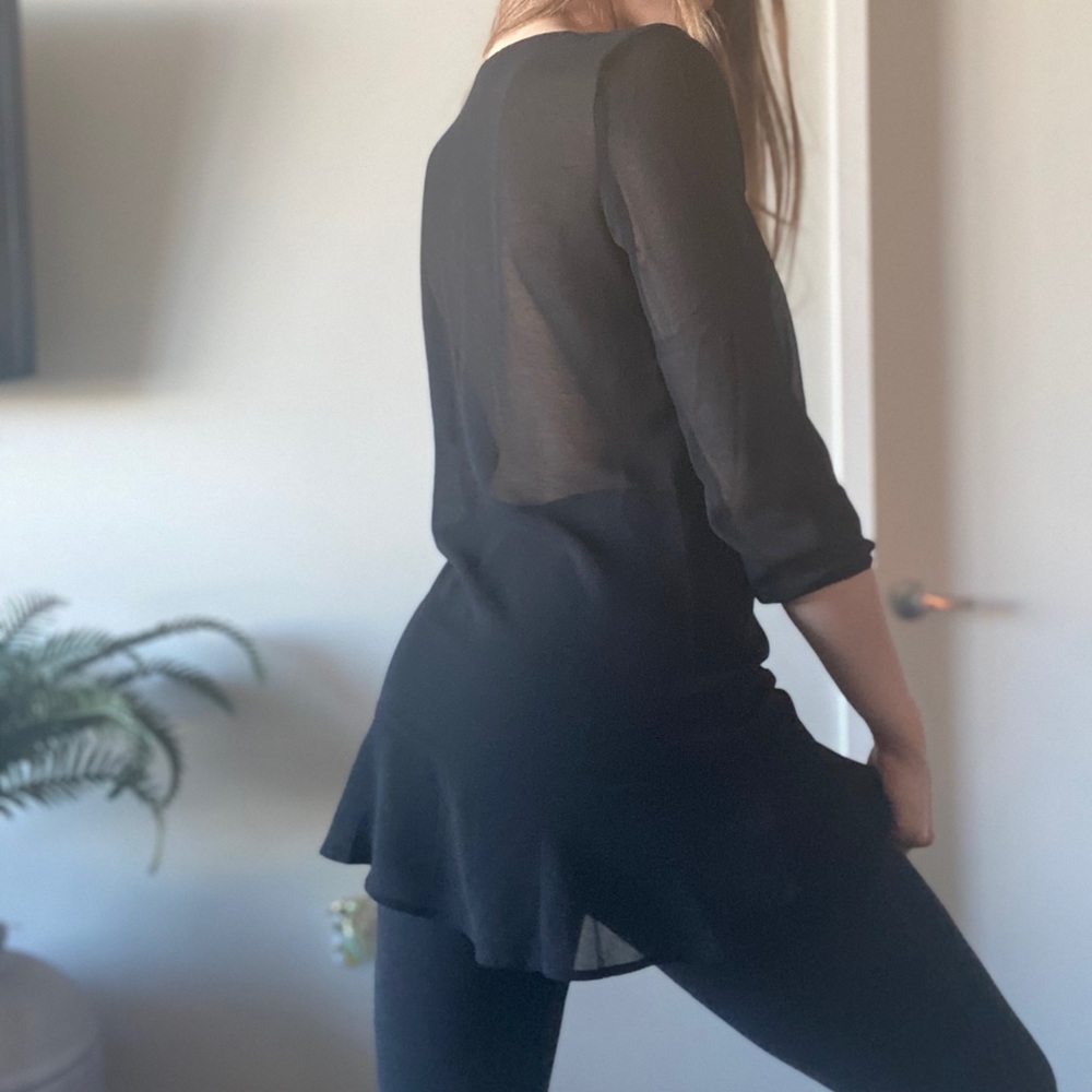 Gold Sequin Sheer Tunic
